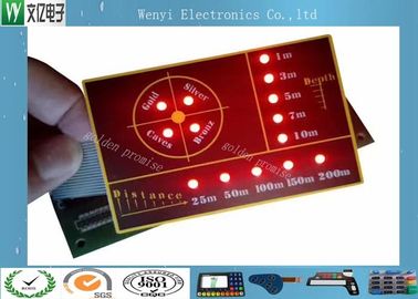 Circuit de SMT avec le contact à membrane principal gravant en refief lumineux par contre-jour de LED